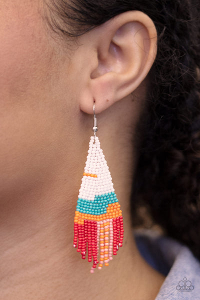 Summer Heat Earrings__White__Multi