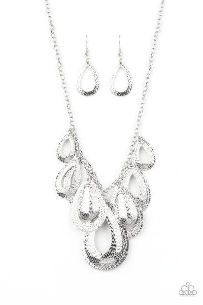 Teardrop Tempest Necklace__Silver