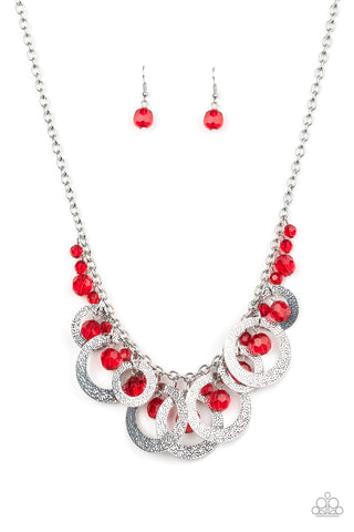 Turn It Up Necklace__Red