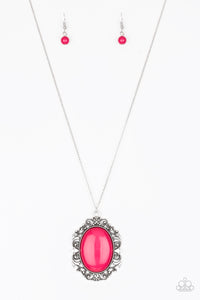 Vintage Vanity Necklace__Pink