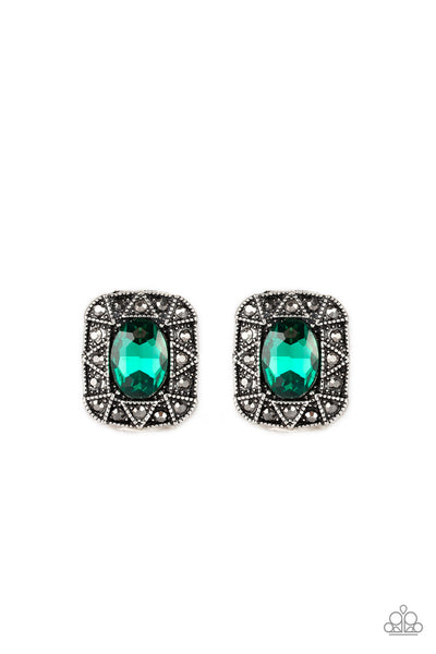 Young Money Earrings__Green