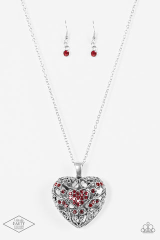 Heartless Heiress Necklace__ Red