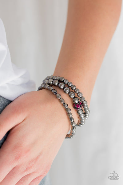 Noticeably Noir Bracelet__Pink