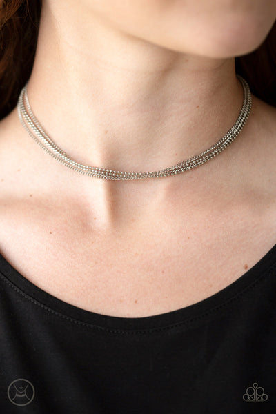 If You Dare Choker Necklace__Silver