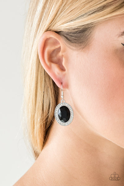 Only Fame In Town Earrings__Black