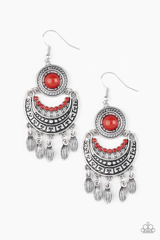 Mantra to Mantra Earrings__Red