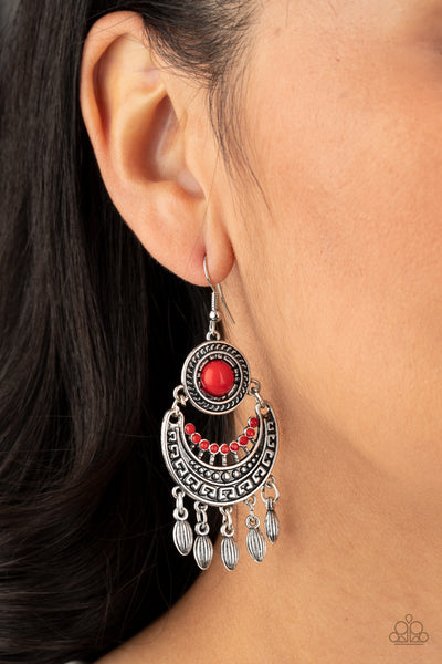 Mantra to Mantra Earrings__Red