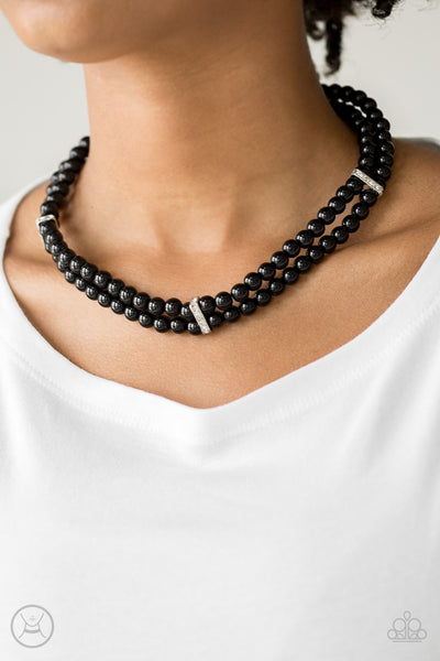 Put On Your Party Dress Necklace__Black