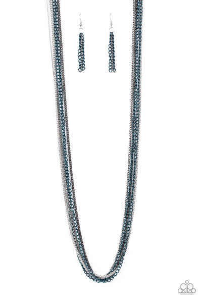 Colorful Calamity Necklace__Blue