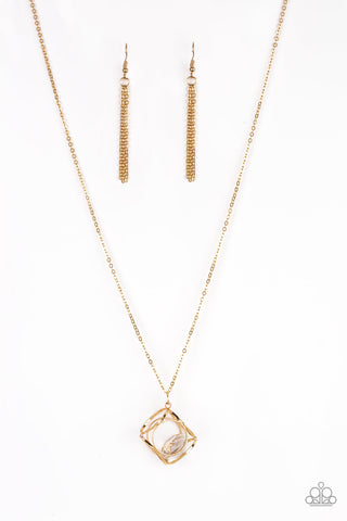 Pandoras Box Necklace__Gold