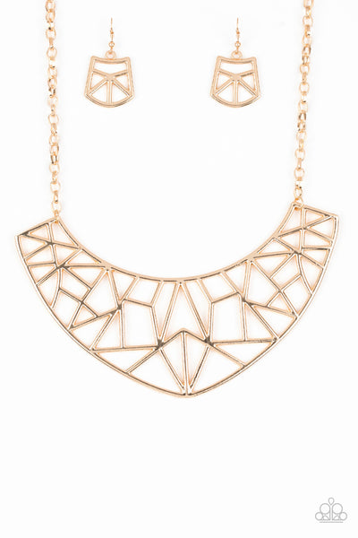 Strike While HAUTE Necklace__Gold