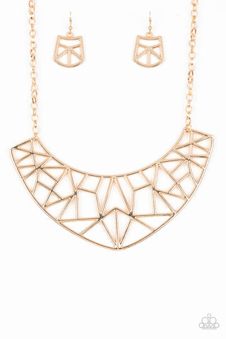 Strike While HAUTE Necklace__Gold