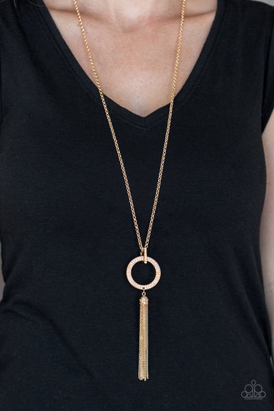 Straight To The Top Necklace__Gold