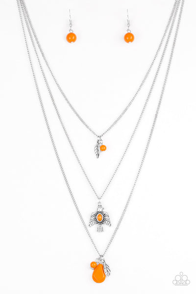 Soar With The Eagles Necklace__ Orange