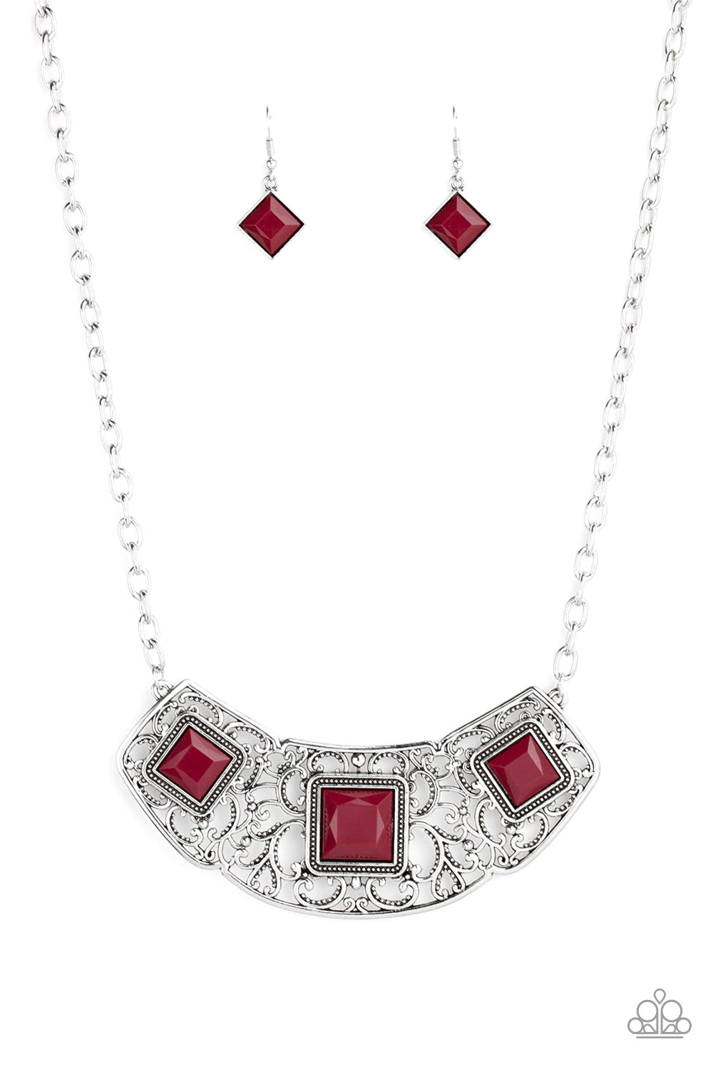 Feeling Inde-PENDANT Necklace__Red