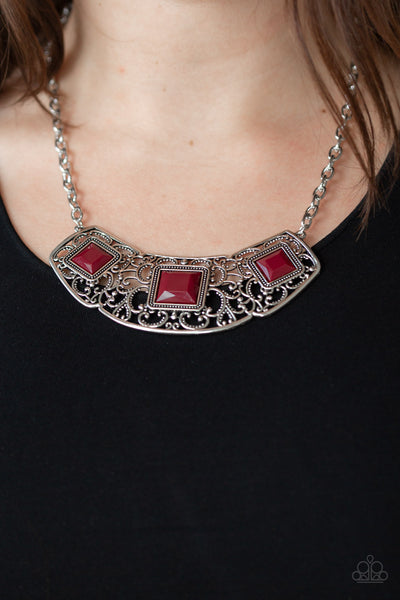 Feeling Inde-PENDANT Necklace__Red