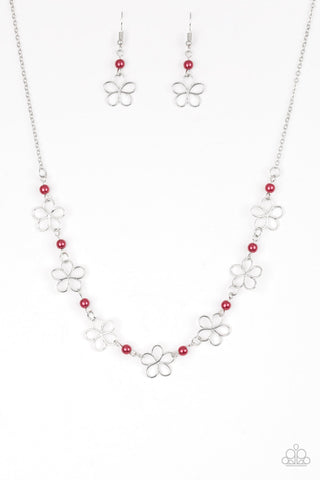 Always Abloom Necklace__Red