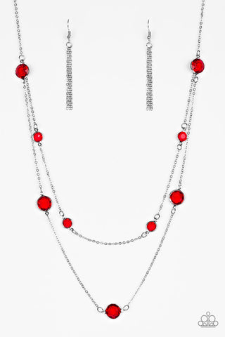 Raise Your Glass Necklace__Red