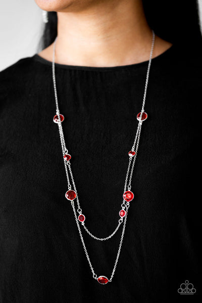 Raise Your Glass Necklace__Red