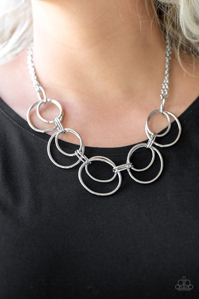 Urban Orbit Necklace__Silver