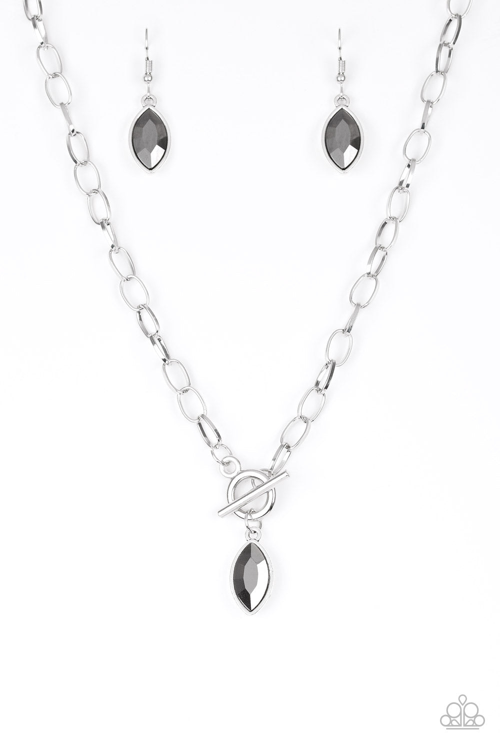 Club Sparkle Necklace__Silver