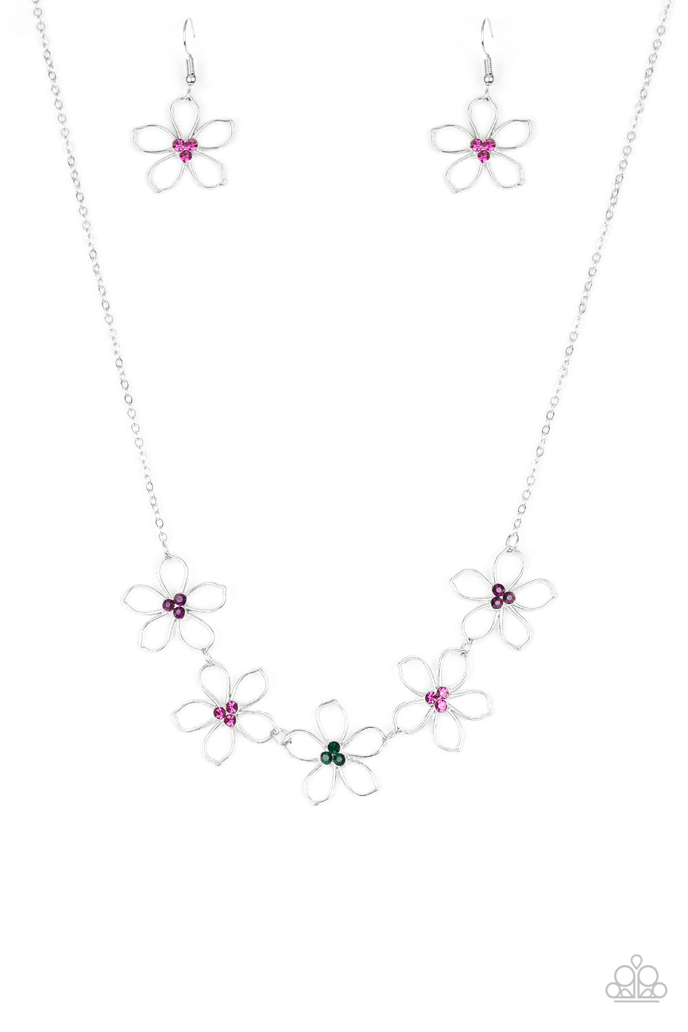 Hoppin' Hibiscus Necklace__Multi