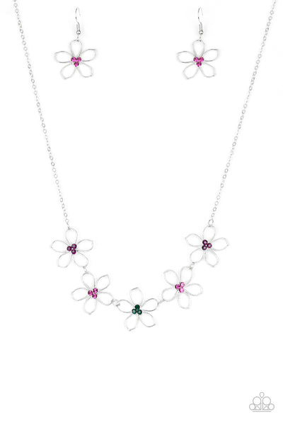 Hoppin' Hibiscus Necklace__Multi