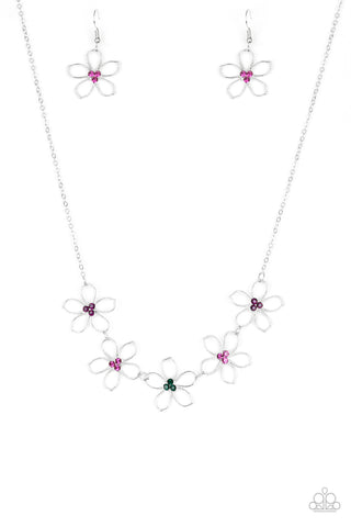 Hoppin' Hibiscus Necklace__Multi