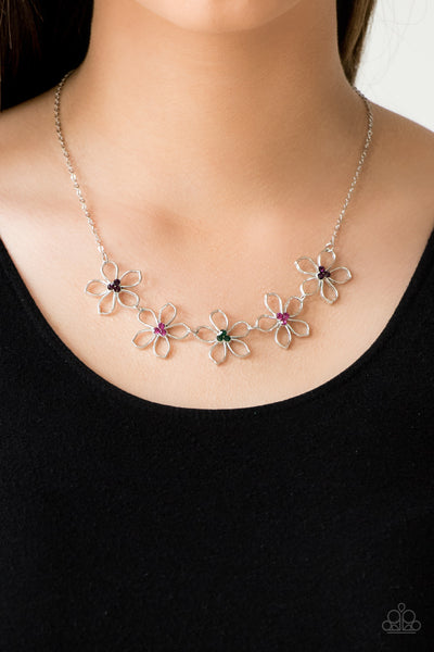 Hoppin' Hibiscus Necklace__Multi