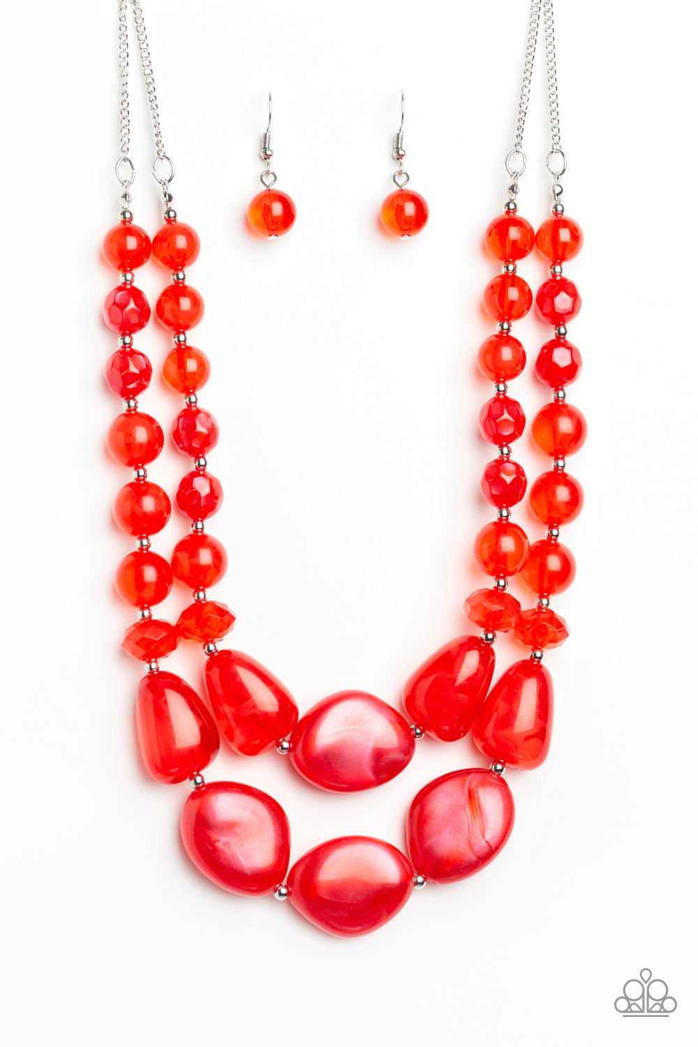 Beach Glam Necklace__Red