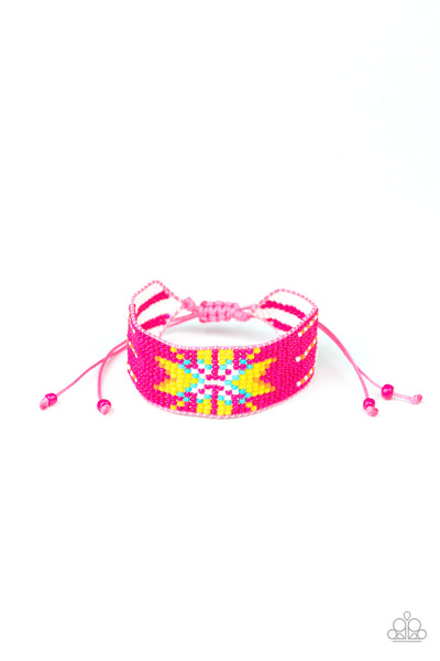 Beaded Badlands Bacelet__Pink