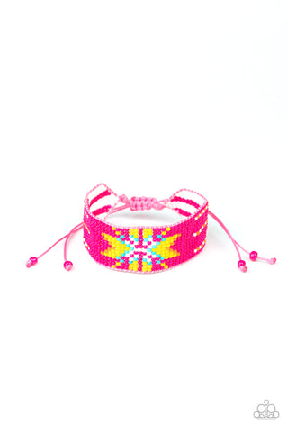 Beaded Badlands Bacelet__Pink