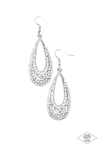 Big Time Spender Earrings__White