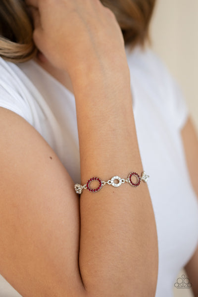 Bubbly Bedazzle Bracelet__Red