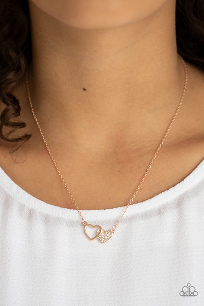 Charming Couple Necklace__Rose Gold