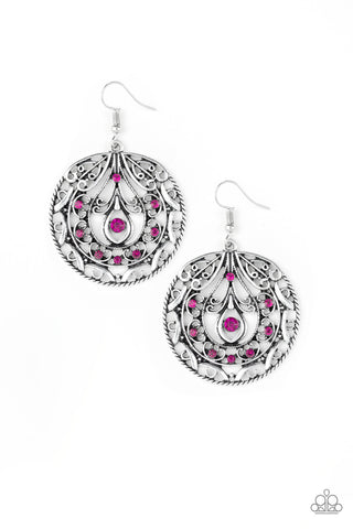 Choose To Sparkle Pink Earrings__Pink