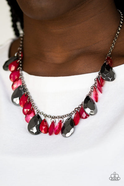 Hurricane Season Necklace__Red Multi