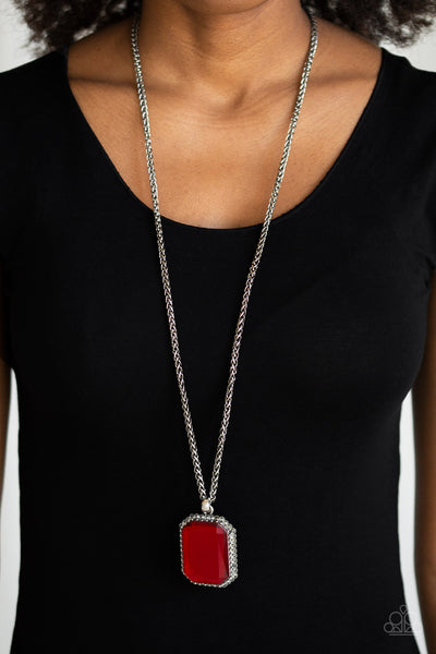 Let Your Heir Down Necklace__Red
