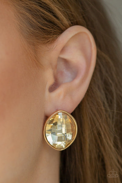 Movie Star Sparkle Earrings__Gold