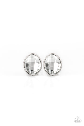 Movie Star Sparkle Earrings__White