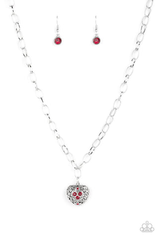 No Love Lost Necklace__Red