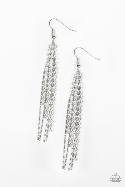 Red Carpet Bombshell Earrings__White