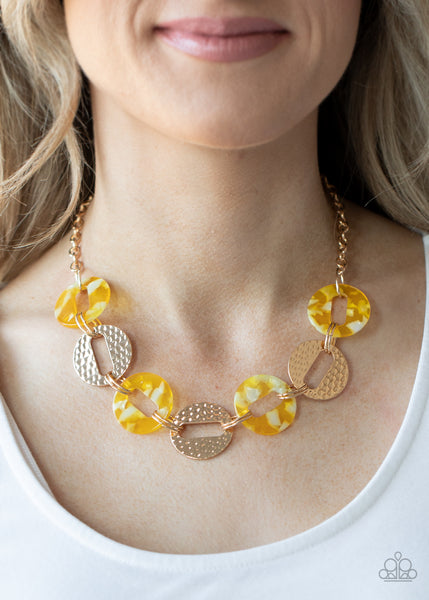 Retro Renegade Necklace__Yellow