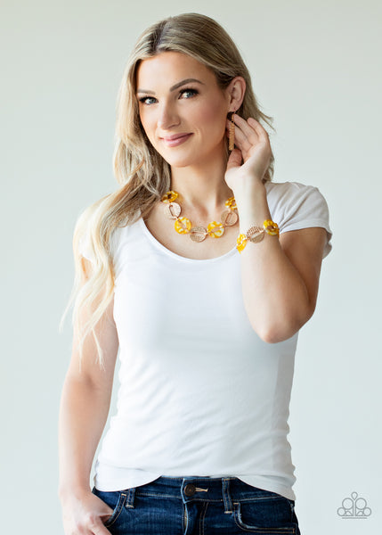 Retro Renegade Necklace__Yellow