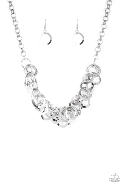 Ringing In The Bling Necklace__Silver
