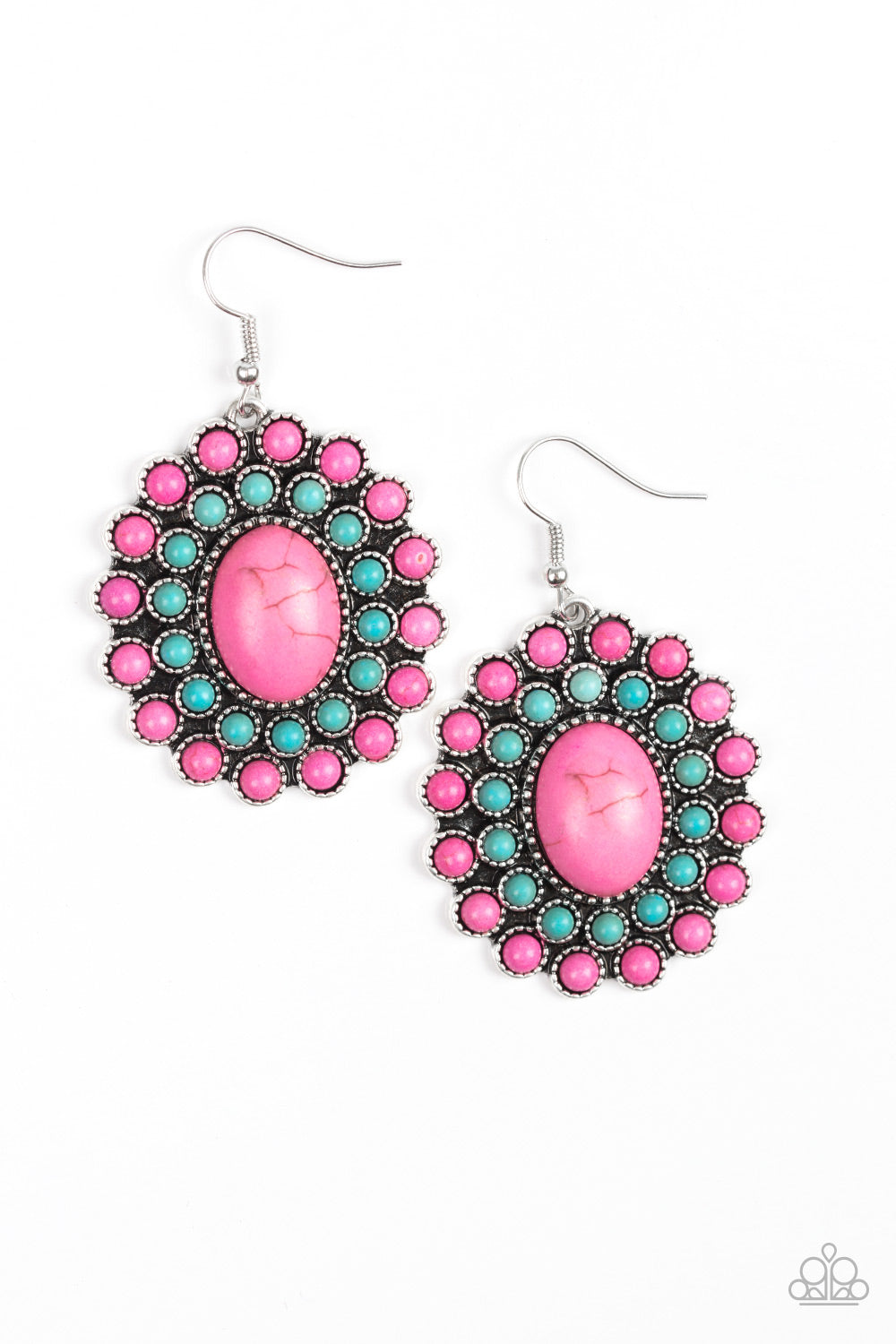 Stone Solstice Earrings__Pink