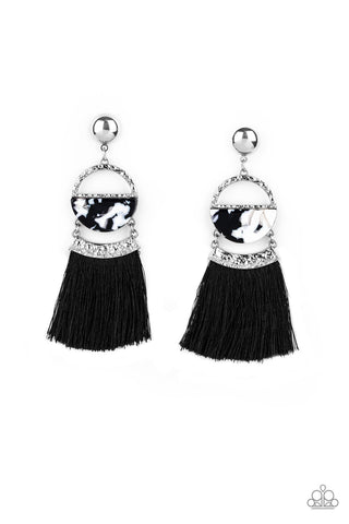 Tassel Trot Earrings__Black