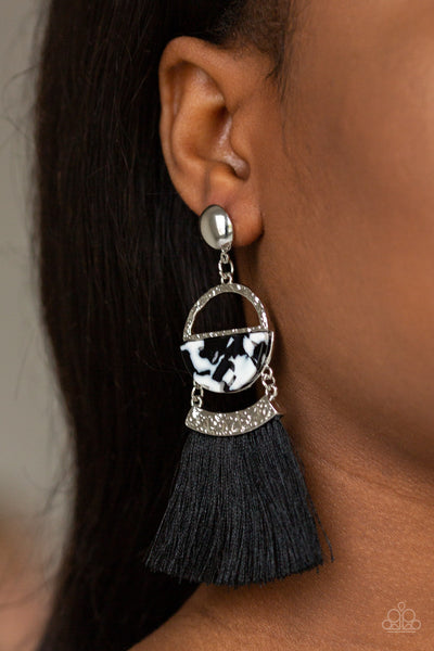 Tassel Trot Earrings__Black