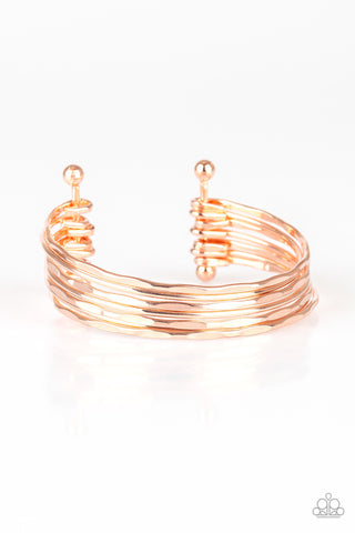 Timelessly Textured Bracelet__Rose Gold