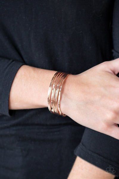 Timelessly Textured Bracelet__Rose Gold